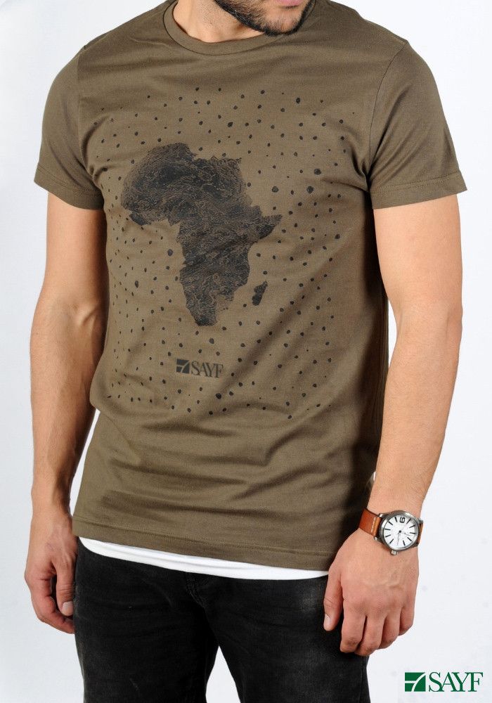 T-shirt SAYF "grande Afrique" (kaki)