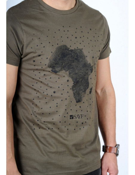 T-shirt SAYF "grande Afrique" (kaki) T-shirt SAYF "grande Afrique" (kaki)