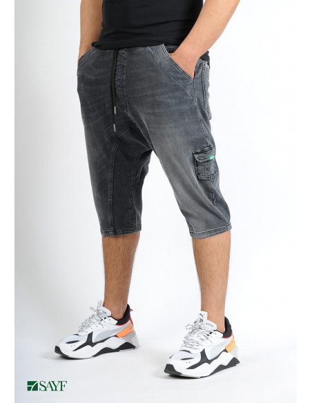 Sarouel bermuda SAYF black denim' Sarouel bermuda SAYF black denim'