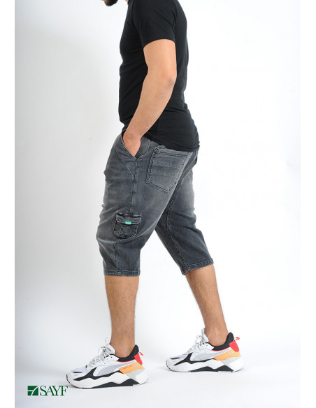 Sarouel bermuda SAYF black denim' Sarouel bermuda SAYF black denim'
