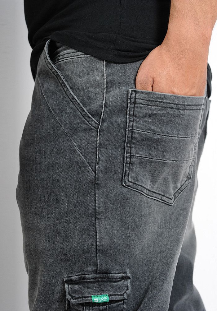 Sarouel bermuda SAYF black denim' Sarouel bermuda SAYF black denim'