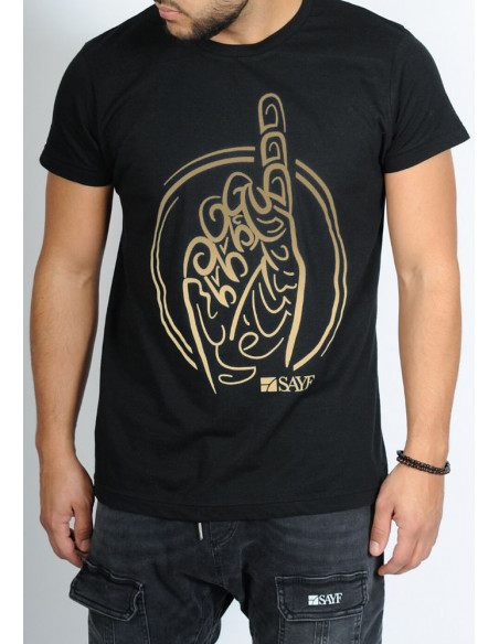 T-shirt SAYF "Calligraphie" Black and golden