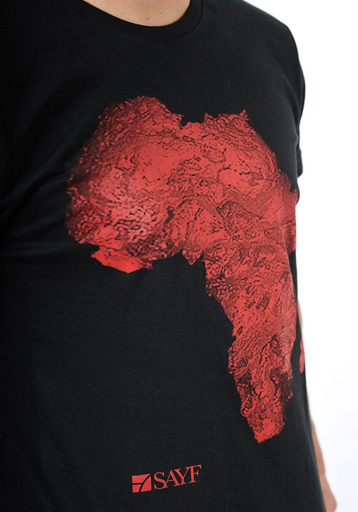 T-shirt SAYF géante Afrique (noir et rouge) 2