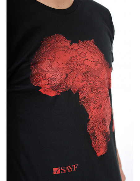 T-shirt SAYF géante Afrique (noir et rouge) T-shirt SAYF géante Afrique (noir et rouge)