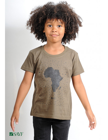 T-shirt enfant "Grande Afrique" kaki