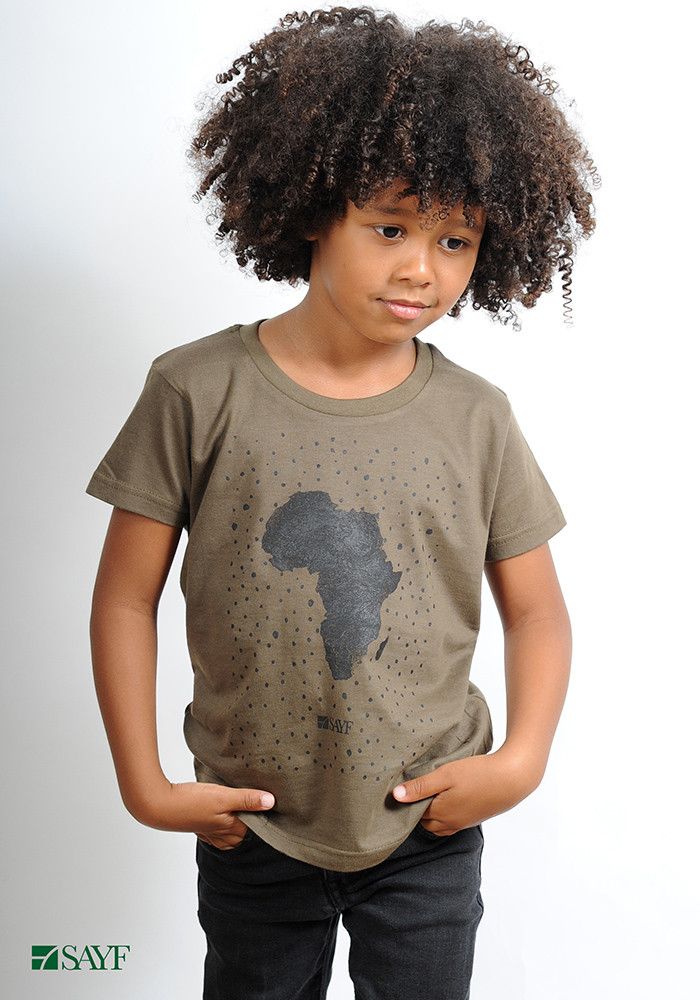 T-shirt enfant "Grande Afrique" kaki