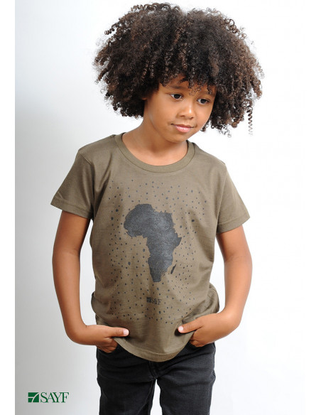 T-shirt enfant "Grande Afrique" kaki