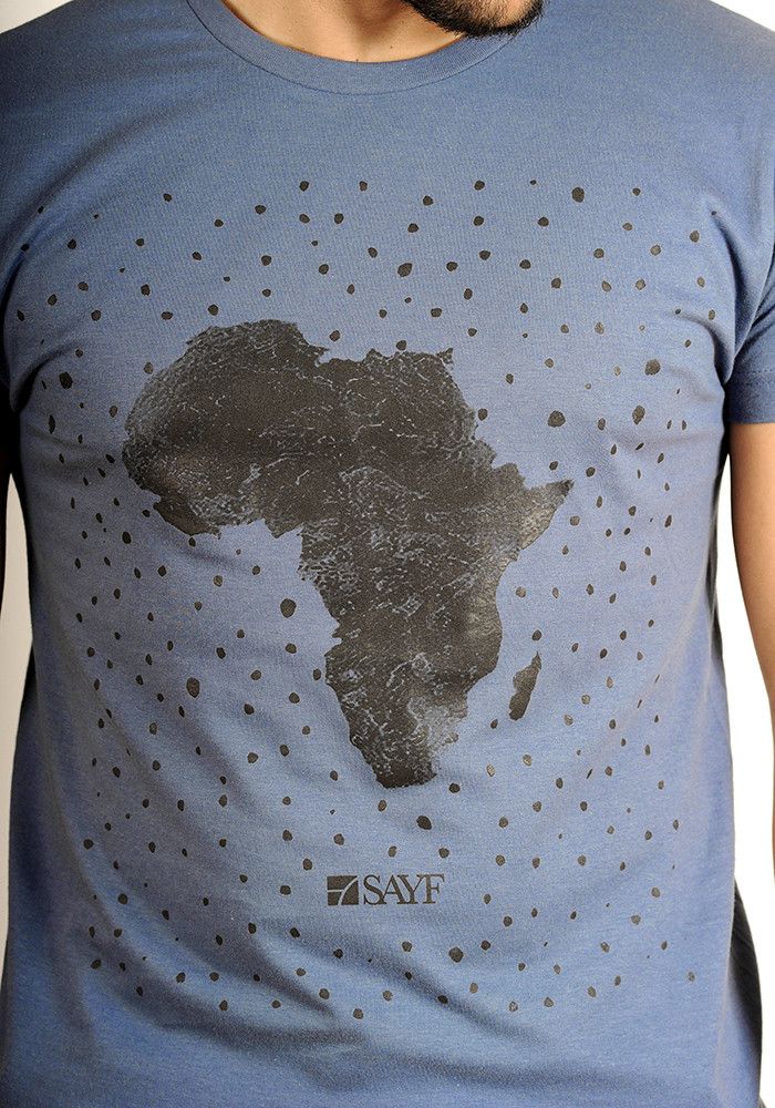 T-shirt SAYF "grande Afrique" (denim) T-shirt SAYF "grande Afrique" (denim)
