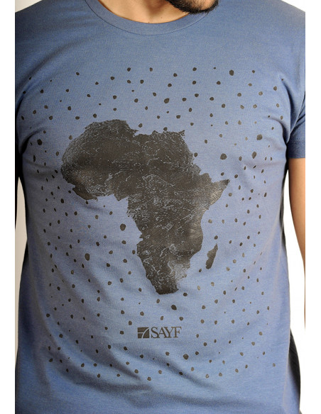 T-shirt SAYF "grande Afrique" (denim) T-shirt SAYF "grande Afrique" (denim)