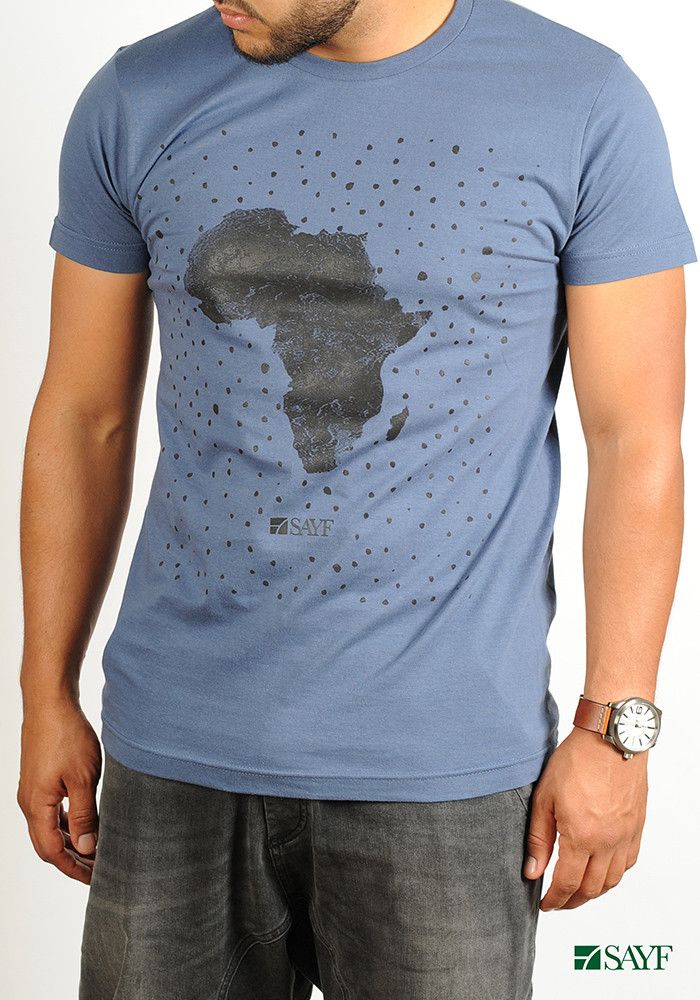 T-shirt SAYF "grande Afrique" (denim) T-shirt SAYF "grande Afrique" (denim)