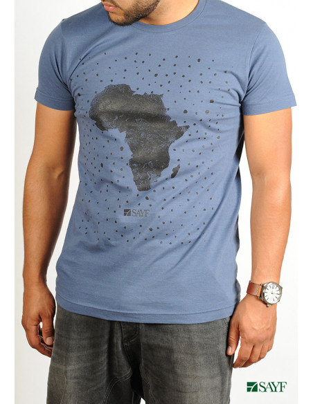 T-shirt SAYF "grande Afrique" (denim) T-shirt SAYF "grande Afrique" (denim)