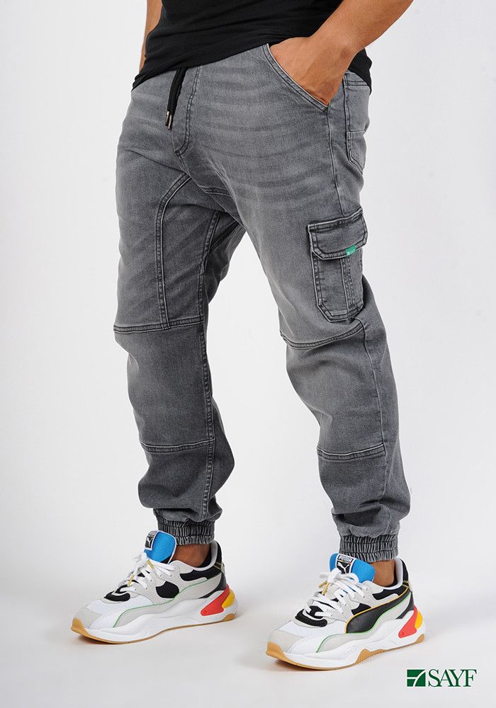 Sarouel jean's SAYF grey denim