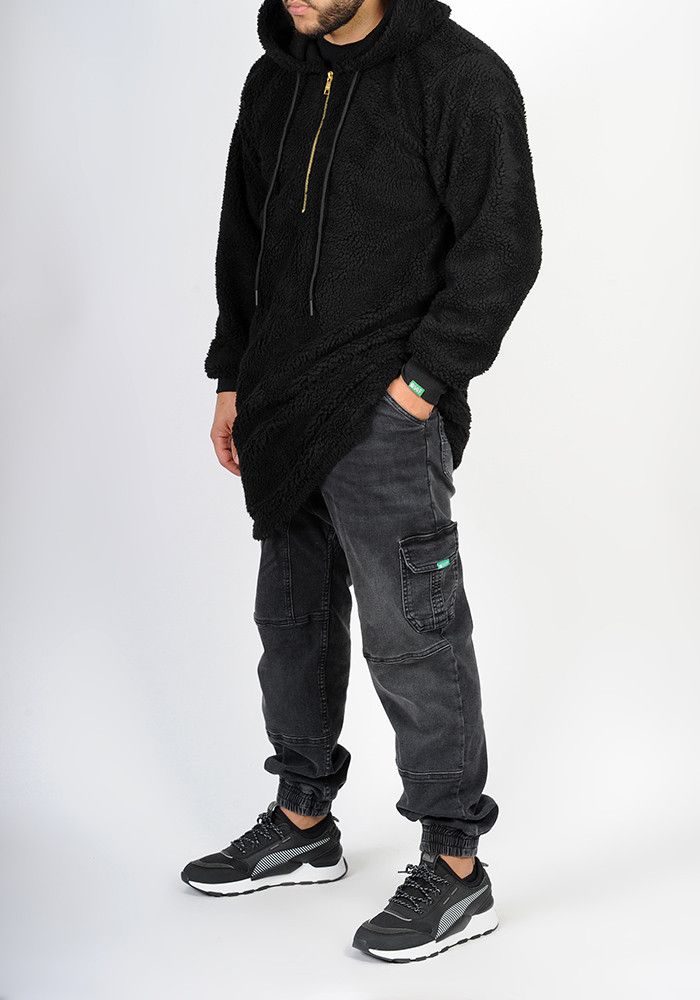 Sweat qamis SAYF moutonné (noir) Sweat qamis SAYF moutonné (noir)
