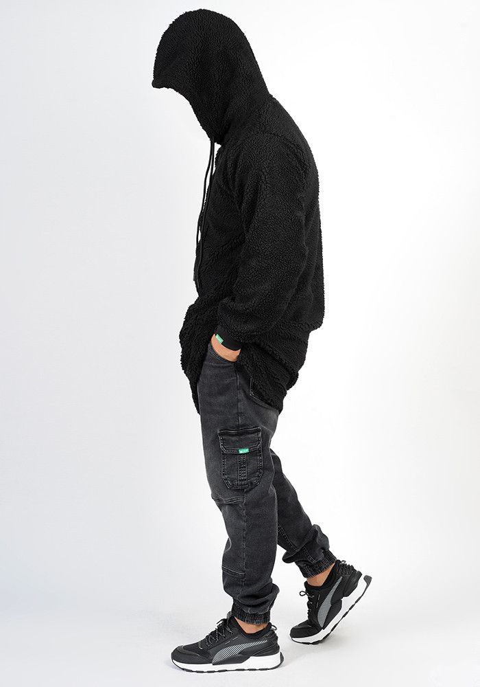 Sweat qamis SAYF moutonné (noir) Sweat qamis SAYF moutonné (noir)