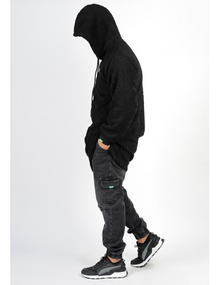 Sweat qamis SAYF moutonné (noir) Sweat qamis SAYF moutonné (noir)