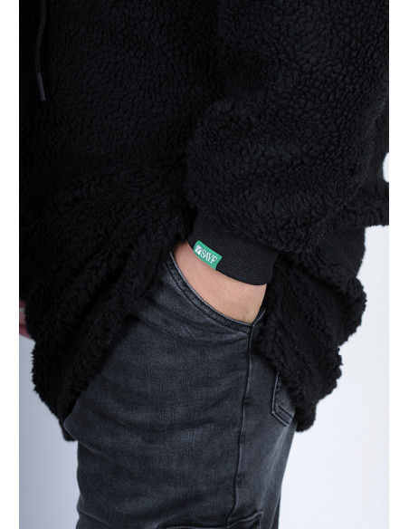 Sweat qamis SAYF moutonné (noir) Sweat qamis SAYF moutonné (noir)
