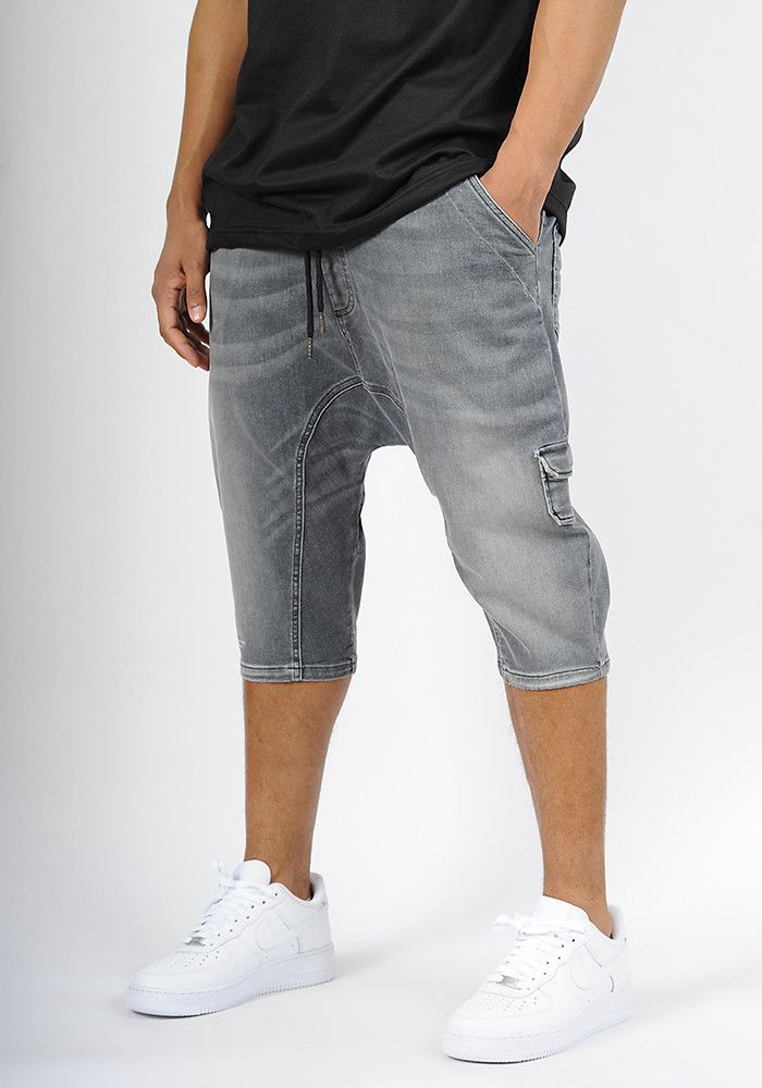 Sarouel bermuda SAYF grey denim'