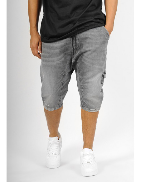 Sarouel bermuda SAYF grey denim'