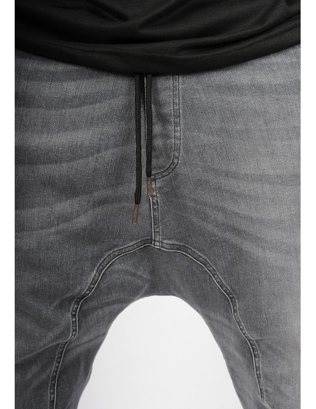 Sarouel bermuda SAYF grey denim'