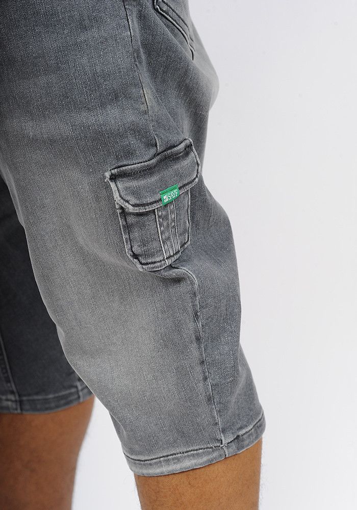 Sarouel bermuda SAYF grey denim'