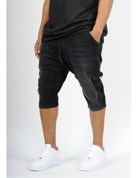 Sarouel bermuda SAYF black denim Sarouel bermuda SAYF black denim