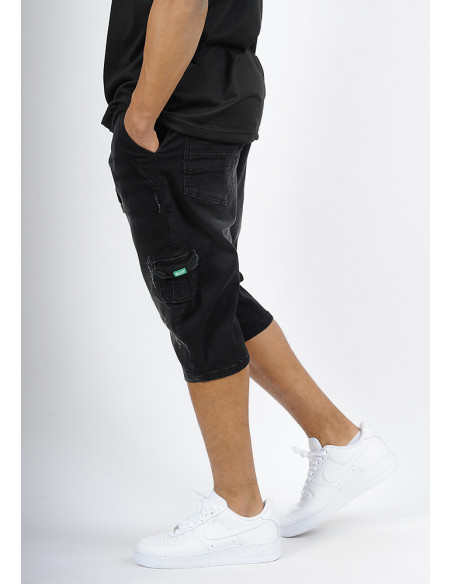 Sarouel bermuda SAYF black denim Sarouel bermuda SAYF black denim