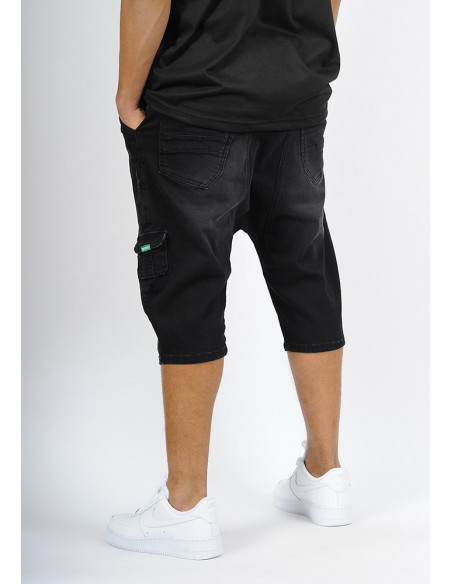 Sarouel bermuda SAYF black denim Sarouel bermuda SAYF black denim
