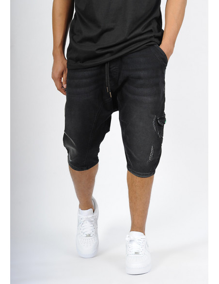 Sarouel bermuda SAYF black denim Sarouel bermuda SAYF black denim