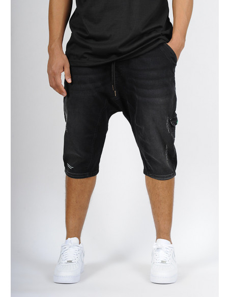 Sarouel bermuda SAYF black denim Sarouel bermuda SAYF black denim