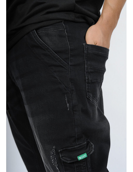 Sarouel bermuda SAYF black denim Sarouel bermuda SAYF black denim