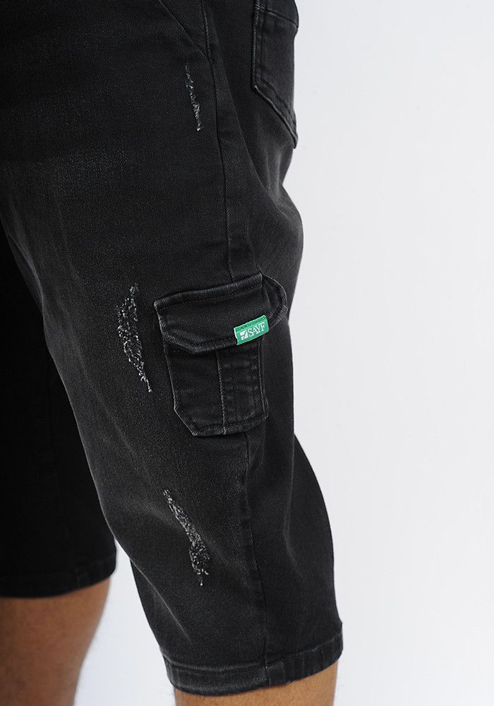 Sarouel bermuda SAYF black denim Sarouel bermuda SAYF black denim