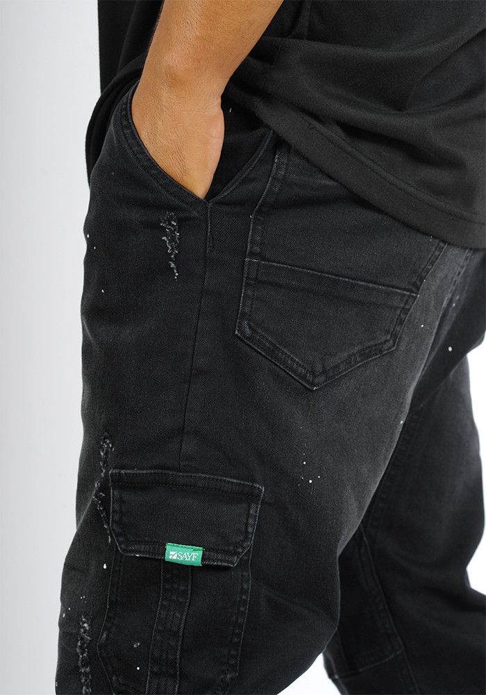 sarouel jean's SAYF trash denim