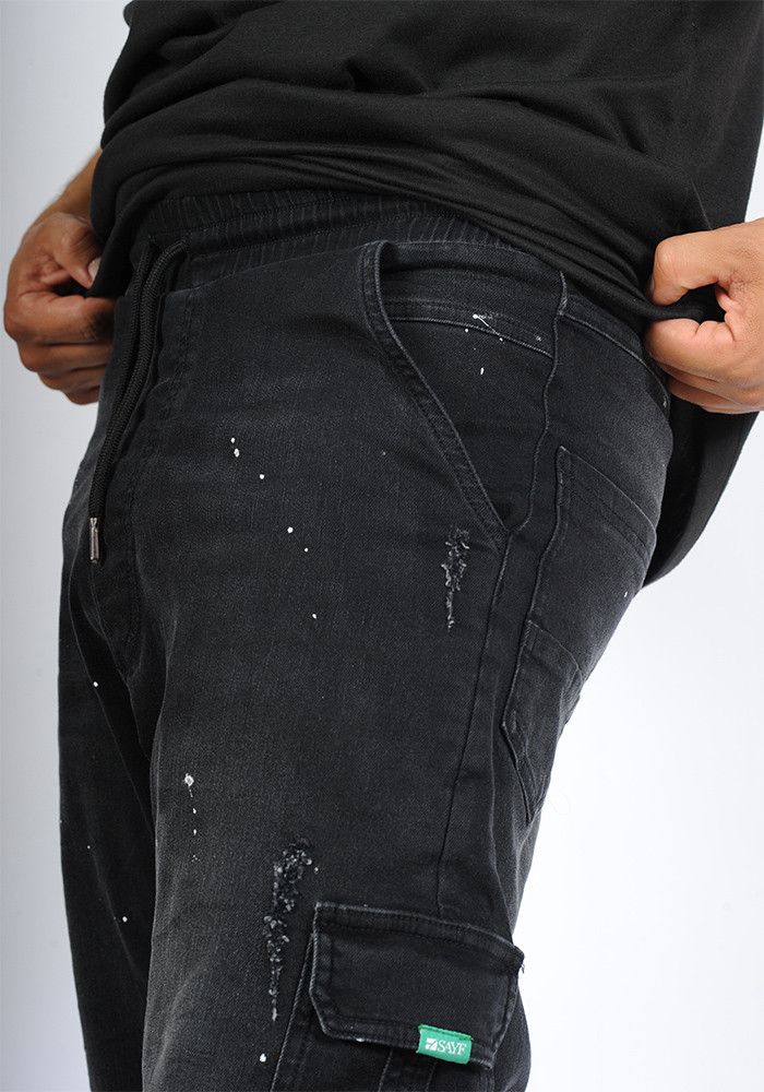 sarouel jean's SAYF trash denim