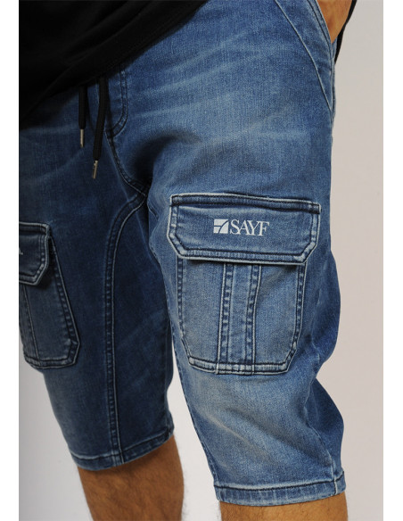 Sarouel bermuda SAYF start-up (bleu)
