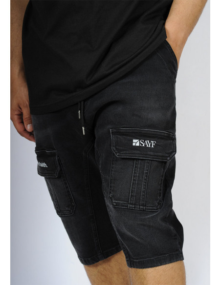 Sarouel bermuda SAYF start-up (noir)