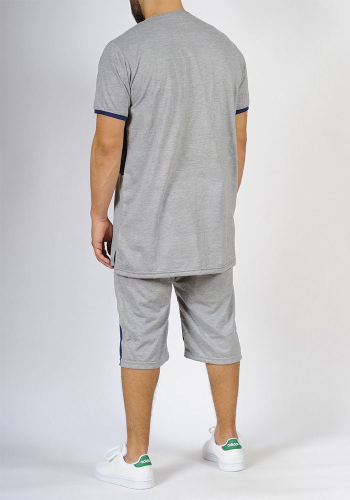 Ensemble bi-matière SAYF (gris - marine) Ensemble bi-matière SAYF (gris - marine)