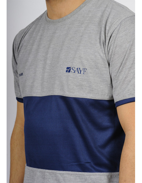 Ensemble bi-matière SAYF (gris et marine)