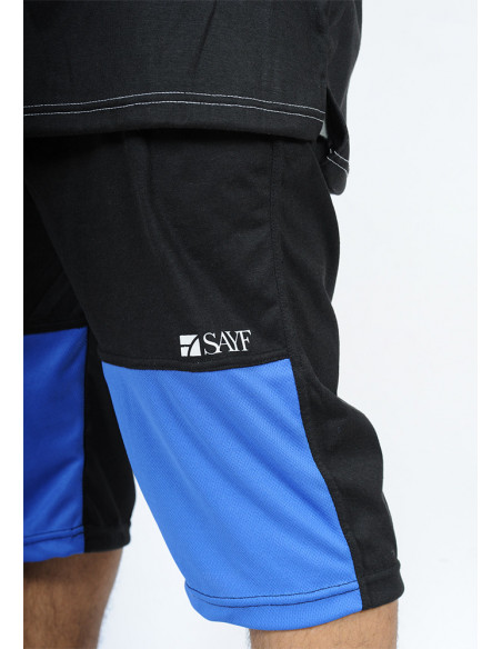 Ensemble bi-matière SAYF (noir - bleu roi)