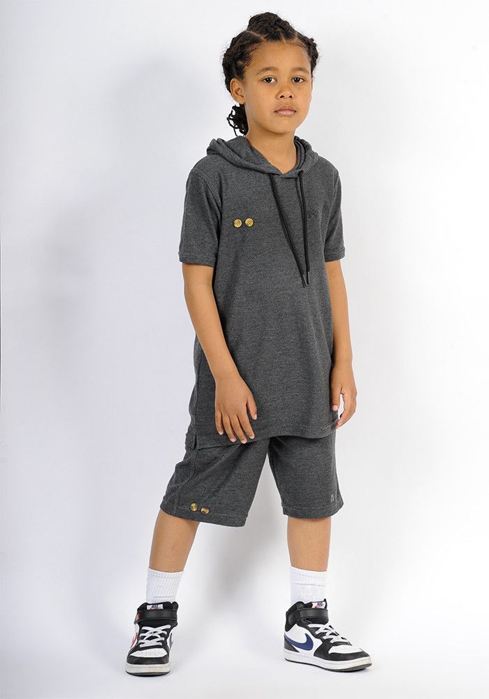 Ensemble enfant SAYF polo (gris foncé)