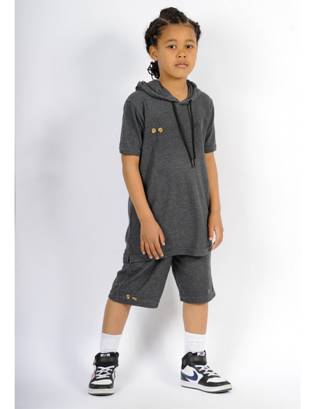 Ensemble enfant SAYF polo (gris foncé)