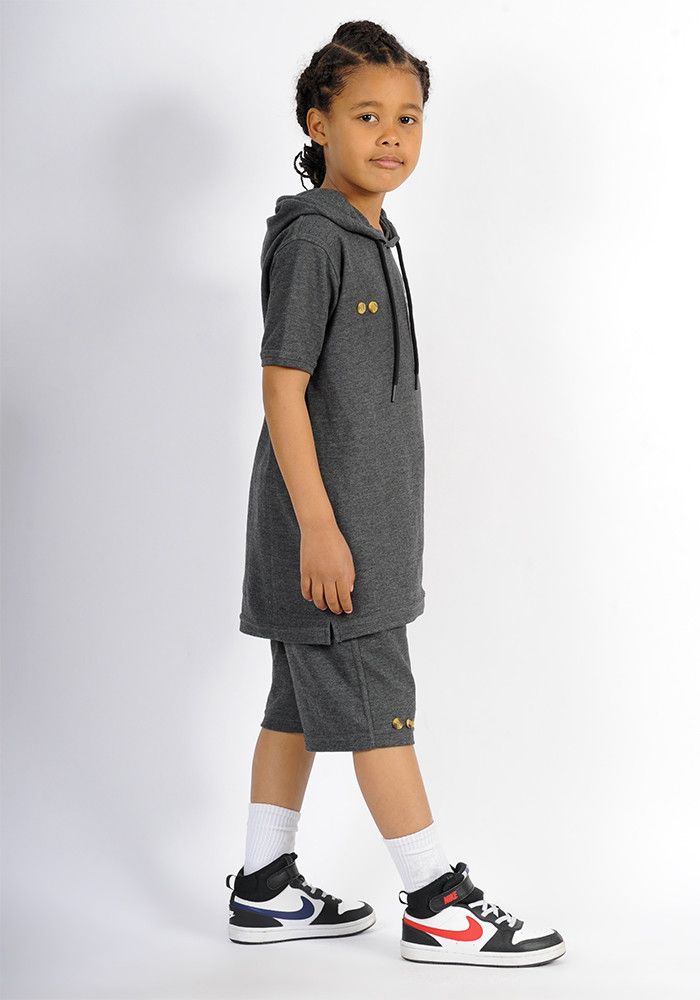 Ensemble enfant SAYF polo (gris foncé)