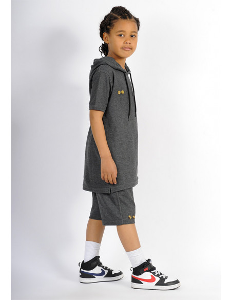 Ensemble enfant SAYF polo (gris foncé)