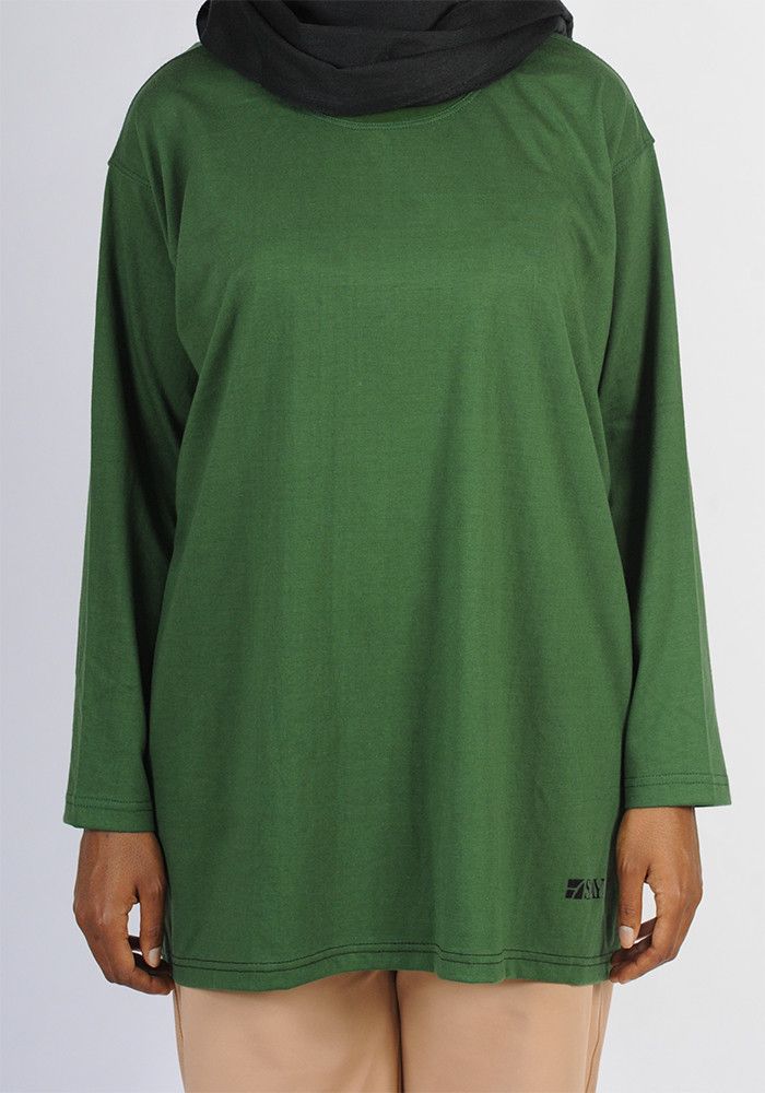 T-shirt long SAYF (vert émeraude)