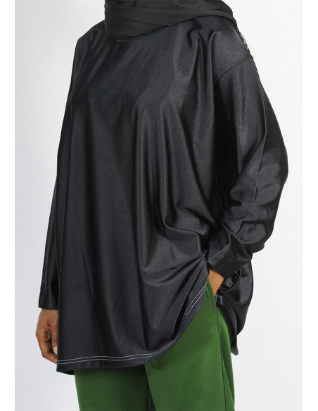 T-shirt long SAYF en lycra (noir) T-shirt long SAYF en lycra (noir)