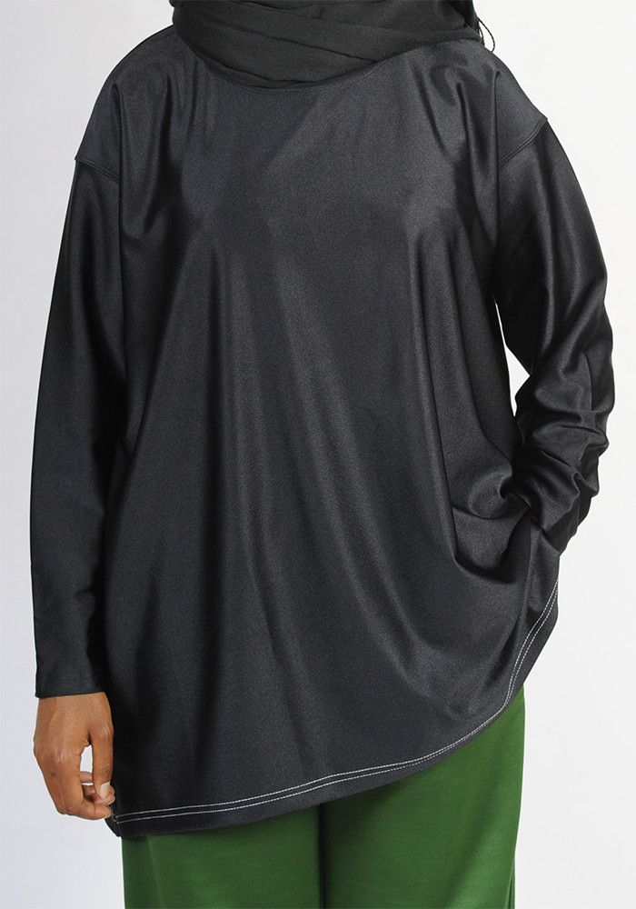T-shirt long SAYF en lycra (noir) 2