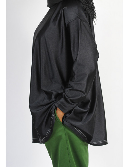 T-shirt long SAYF en lycra (noir) T-shirt long SAYF en lycra (noir)