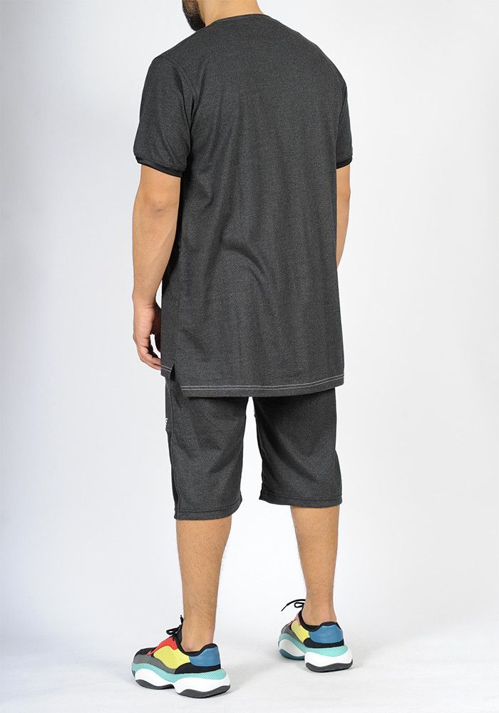 Ensemble bi-matière SAYF (noir - anthracite)