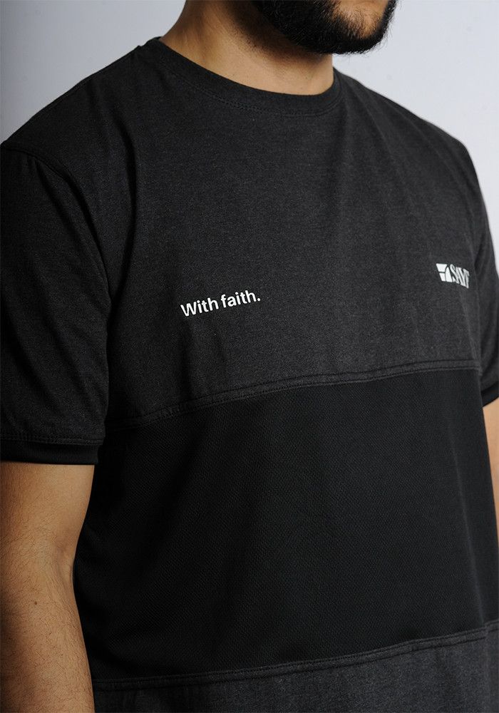 Ensemble bi-matière SAYF (noir - anthracite)