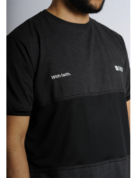 Ensemble bi-matière SAYF (noir - anthracite)