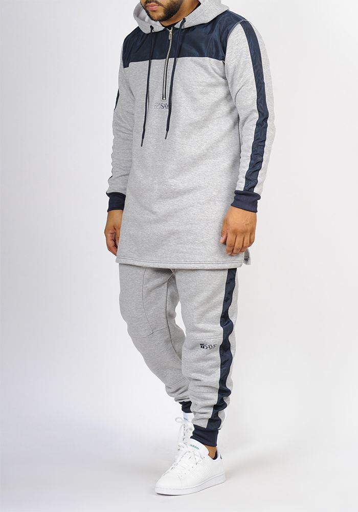 Ensemble bi-matière SAYF (gris chiné) Ensemble bi-matière SAYF (gris chiné)